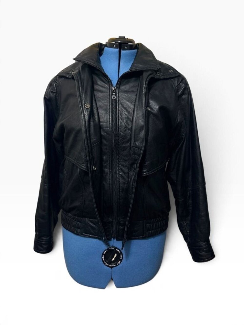 Vintage Wilson's Leather Moto Jacket M Black LINER Motorcycle Zipper Women